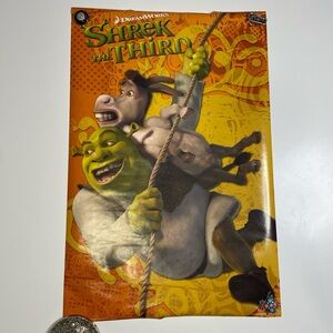 Vintage Y2K Shrek Movie Original Promotional Poster Dreamworks Grail